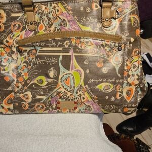 P416. Sakroots Camden Colorful Patterned Women's Shoulder Bag